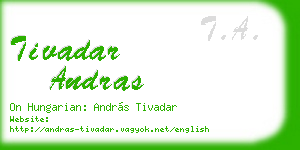 tivadar andras business card